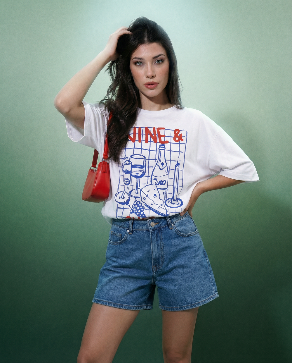 Women White Printed Oversized T-shirts