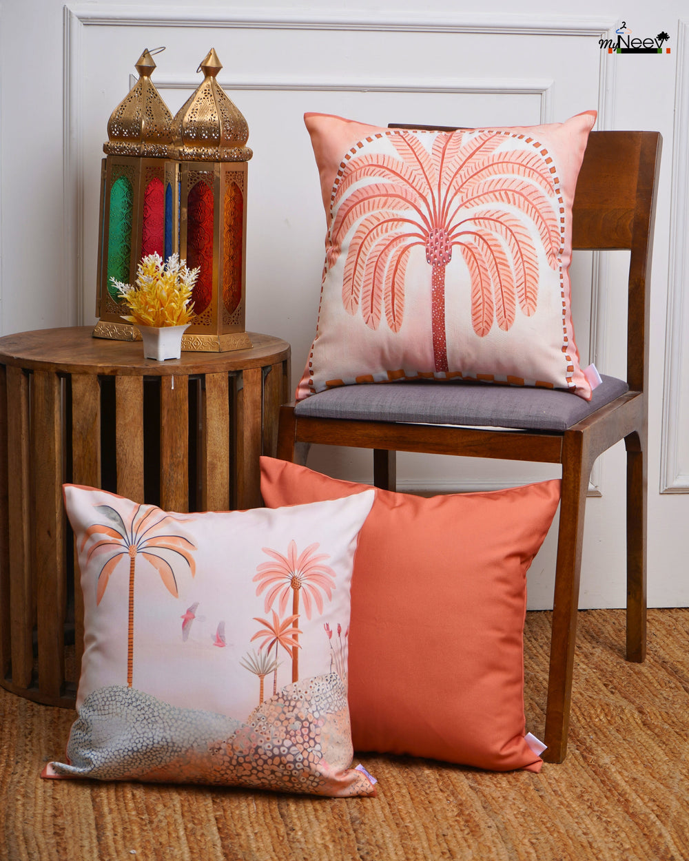Set Of 3 Digital Printed Gratitude Tree Cushion Cover