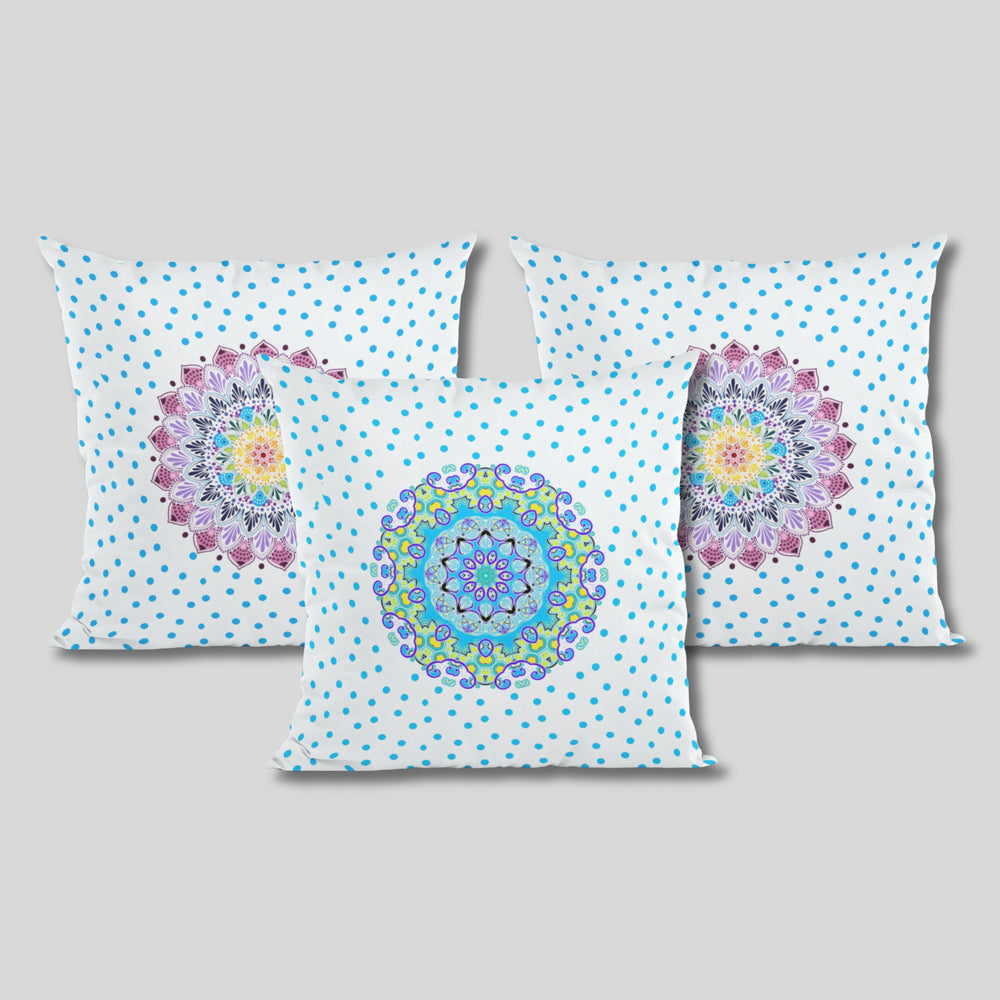 Set Of 3 Digital Printed Canvas Cushion Cover