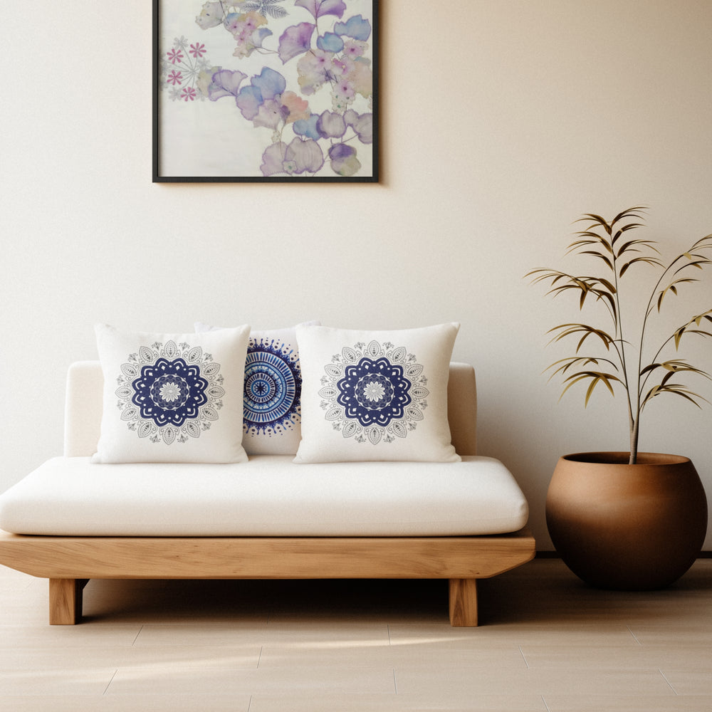 Set Of 3 Digital Printed Canvas Cushion Cover