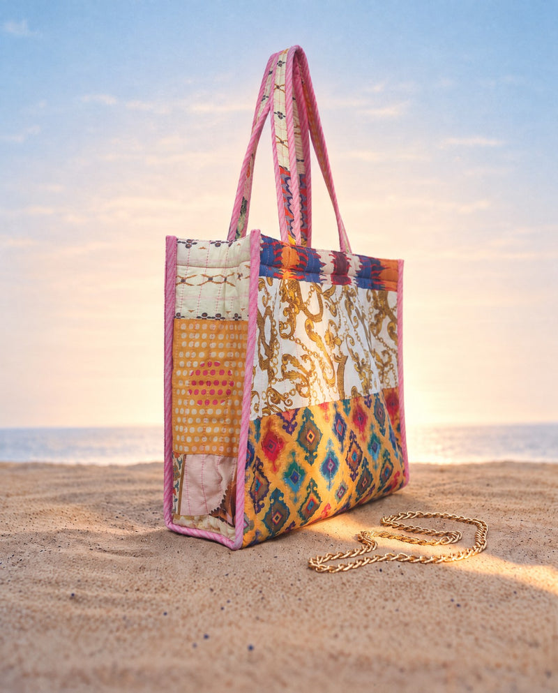 Cotton Printed Amazing Patchwork Tote Bag