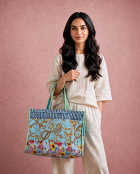 Cotton Printed Amazing Patchwork Tote Bag