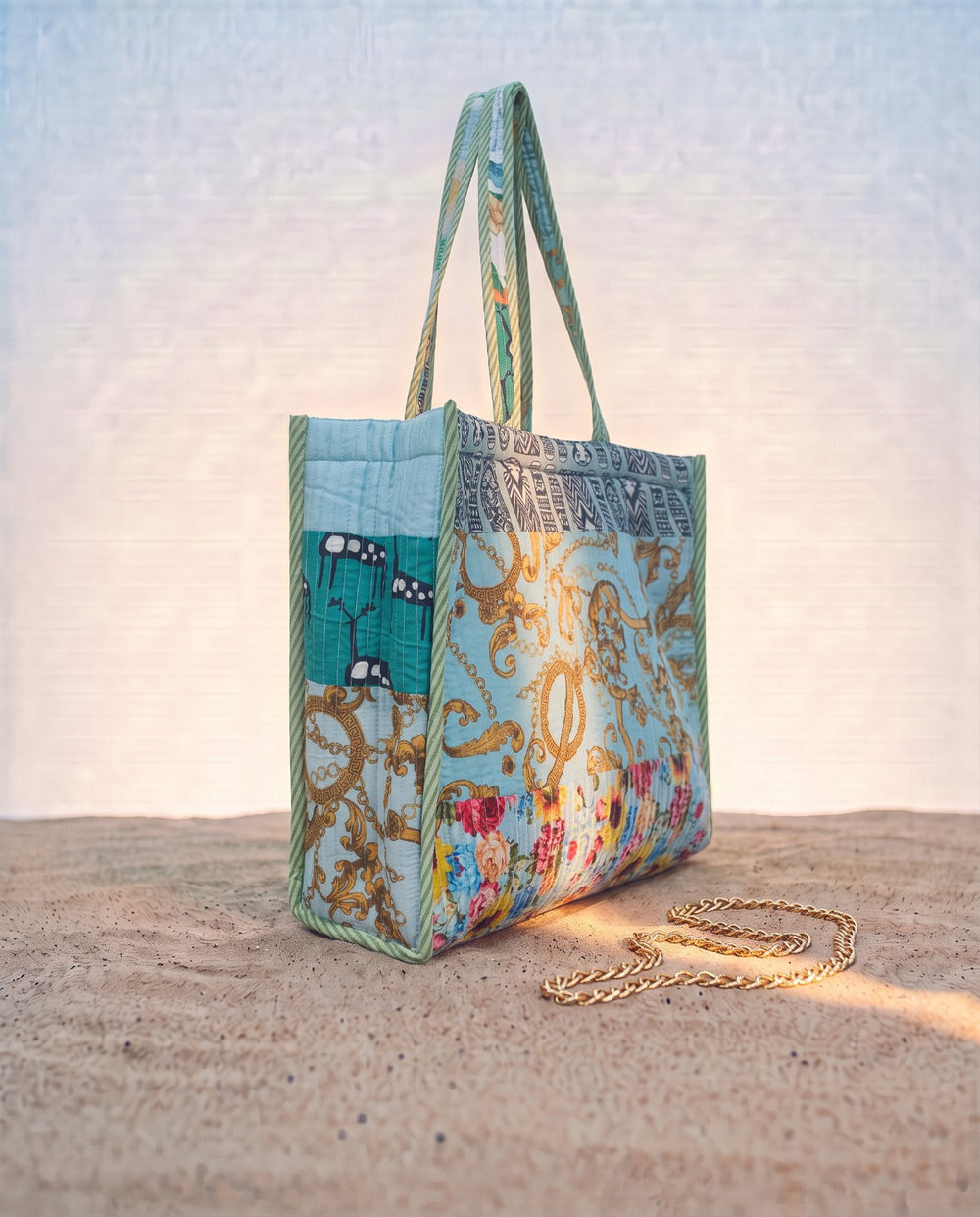 Cotton Printed Amazing Patchwork Tote Bag