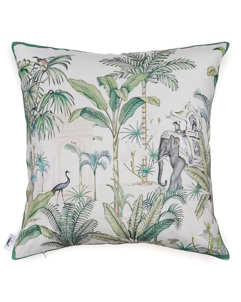 Set Of 3 Digital Printed Palm Tree Canvas Cushion Cover