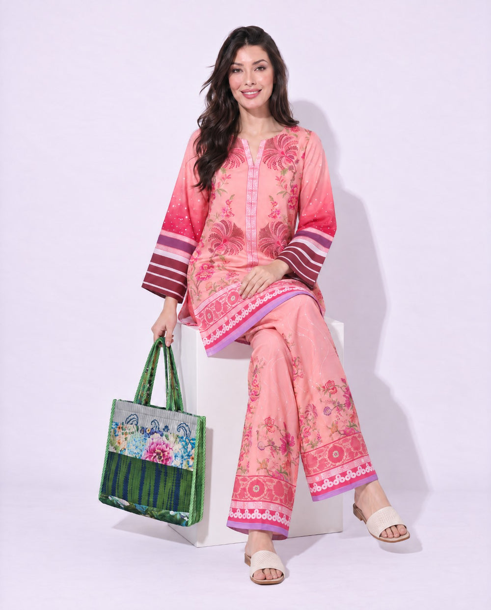 Cotton Printed Patchwork Tote Bag