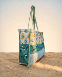 Cotton Printed Patchwork Tote Bag
