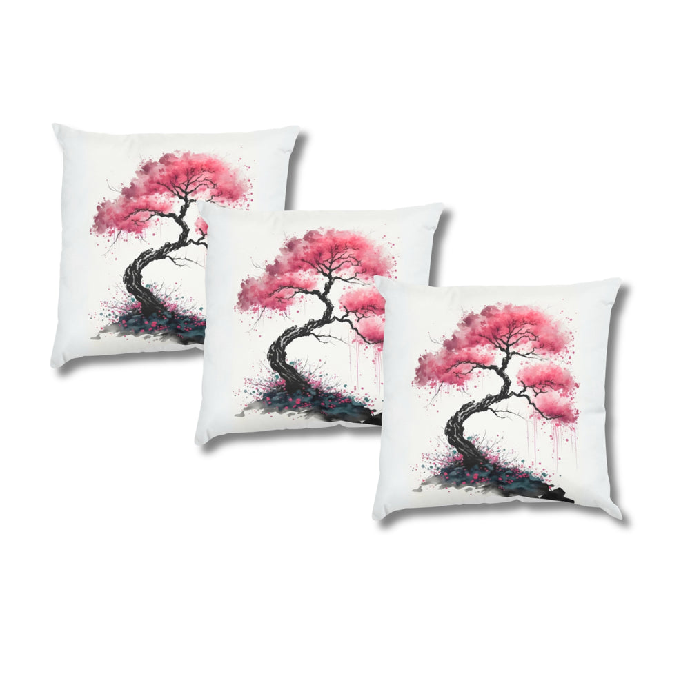 Set Of 3 Digital Printed Tree Cushion Cover