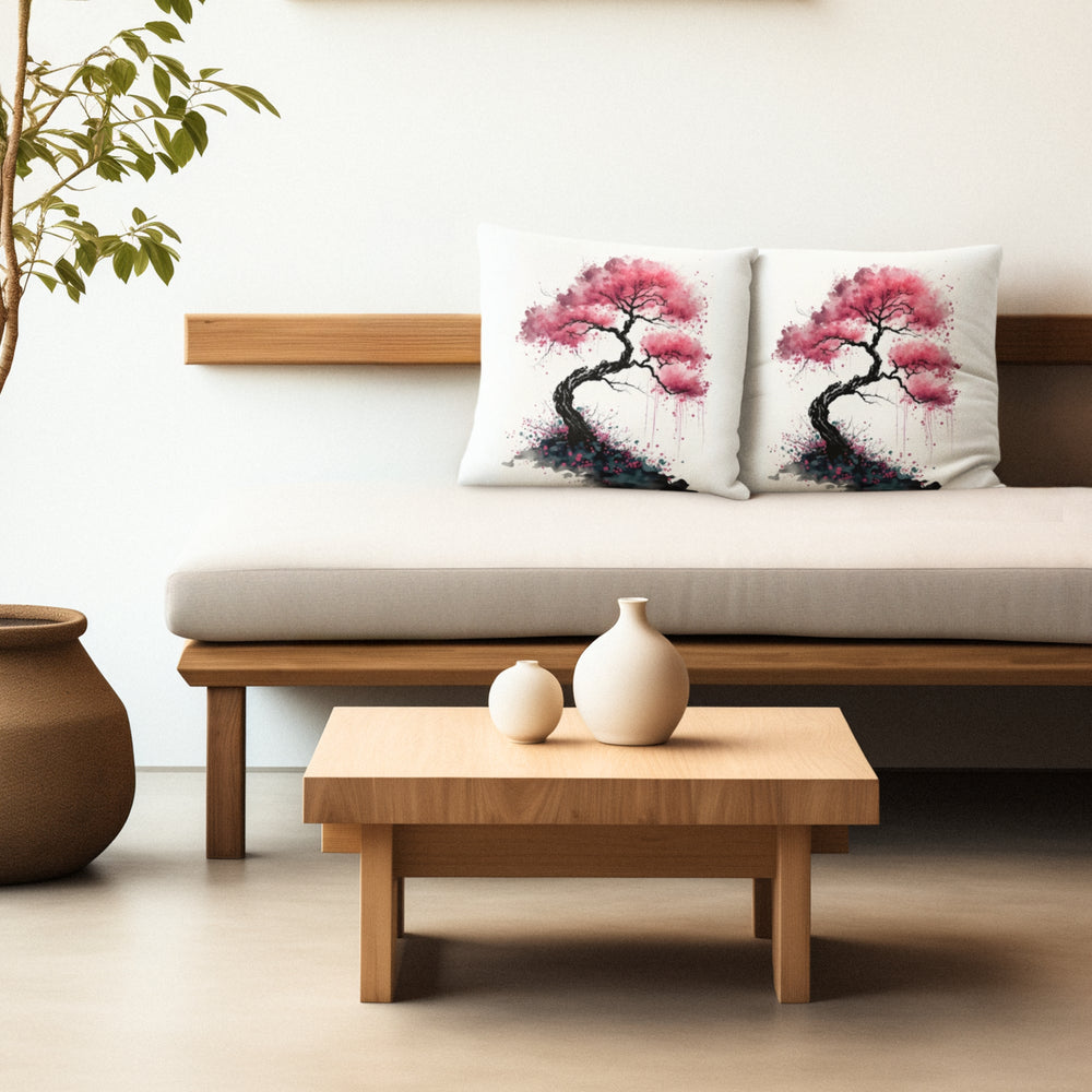 Set Of 3 Digital Printed Tree Cushion Cover