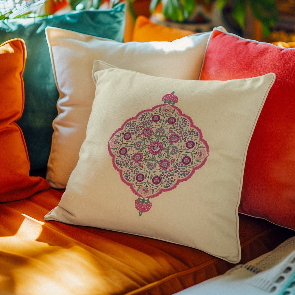 Set Of 3 Digital Printed Rangoli Cushion Cover