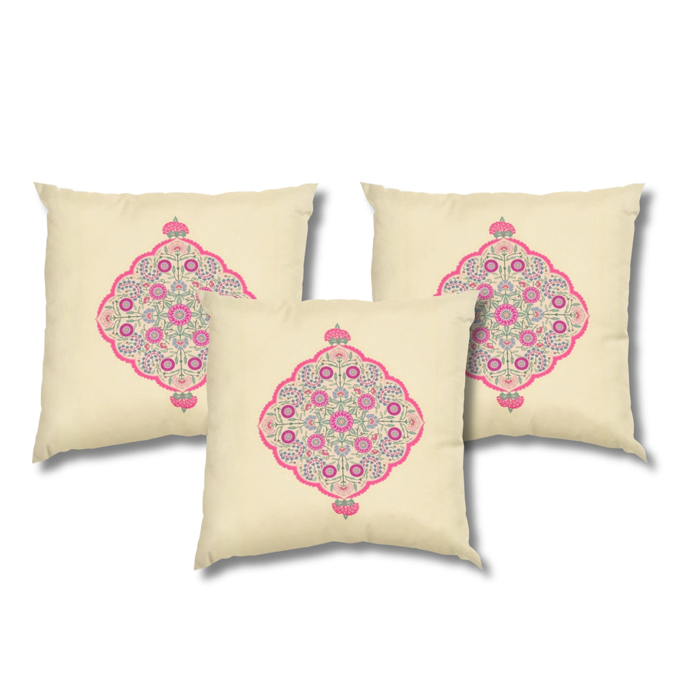 Set Of 3 Digital Printed Rangoli Cushion Cover