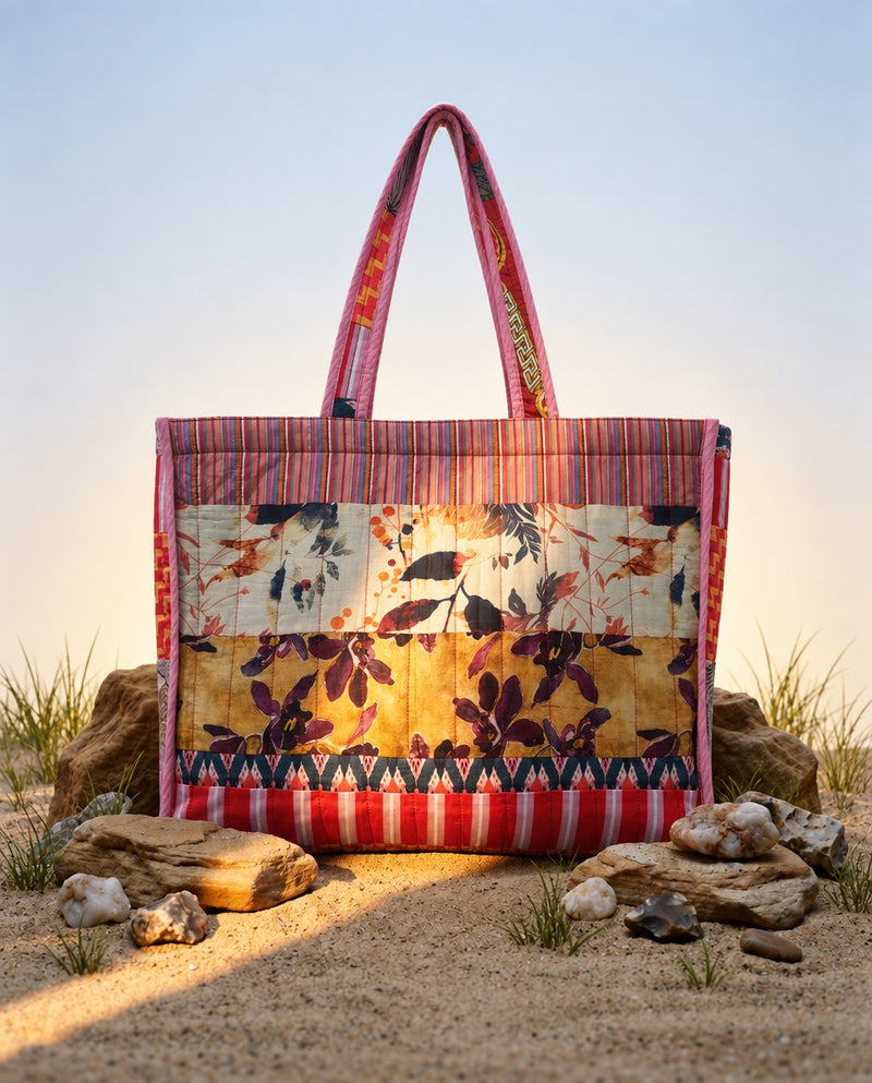 Patchwork Design Tote Bag