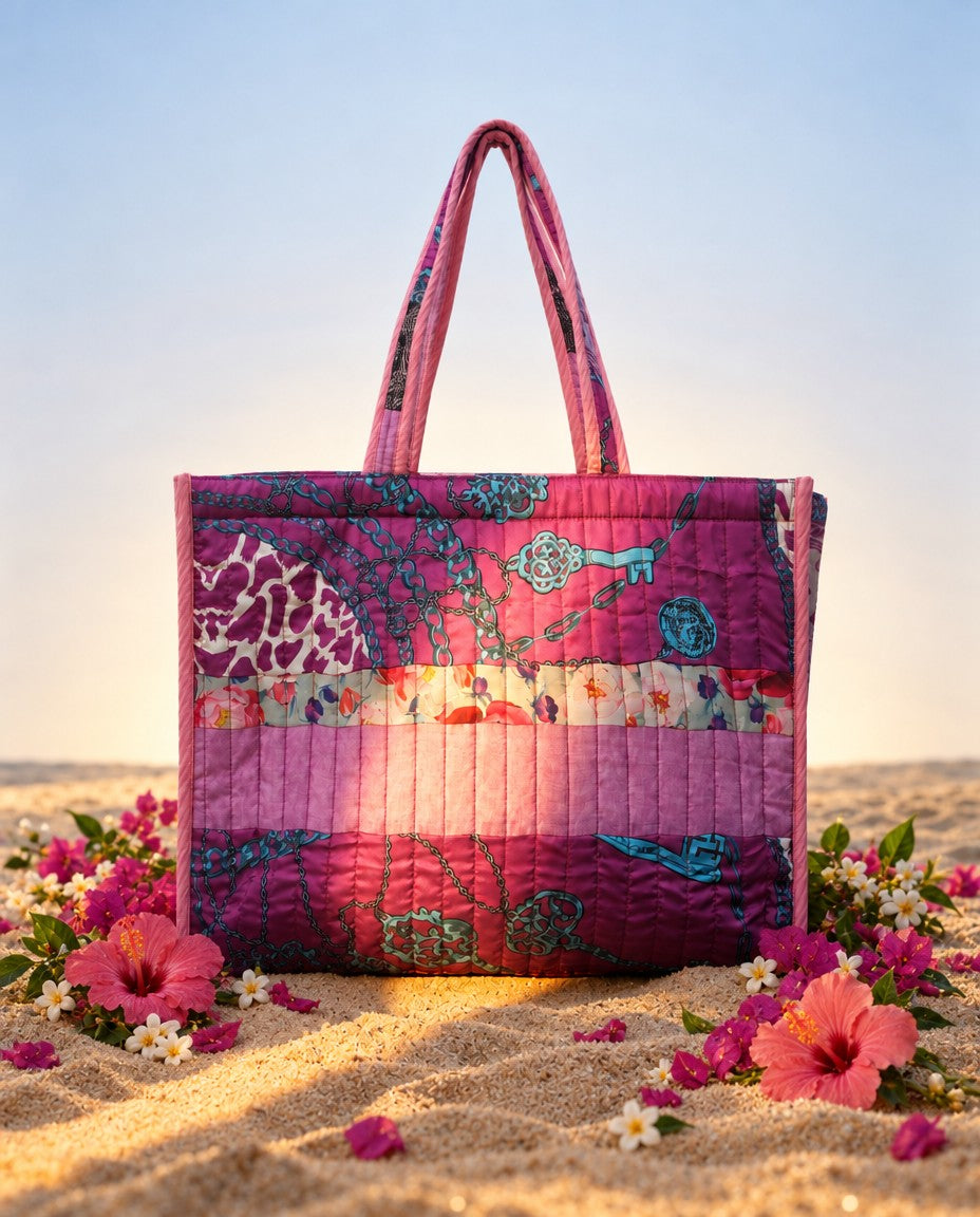Patchwork Design Tote Bag