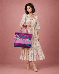 Patchwork Design Tote Bag