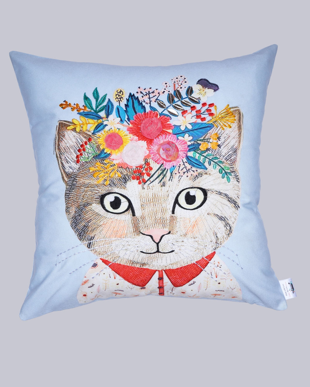 Set Of 3 Digital Printed & Embroidered Cushion Cover