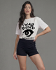 Woman I Was Blind Printed Cotton T-shirt