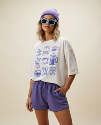 Women Collage Printed Cotton T-shirt