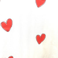Women Heart Swarovski Crystal Embellishments Cotton T-shirt