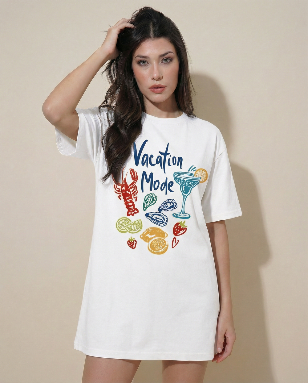 Women Printed Oversized T-shirts