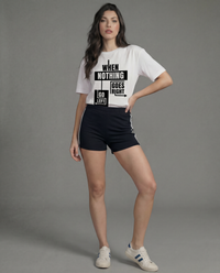 Women Left Right Printed Cotton T-shirt