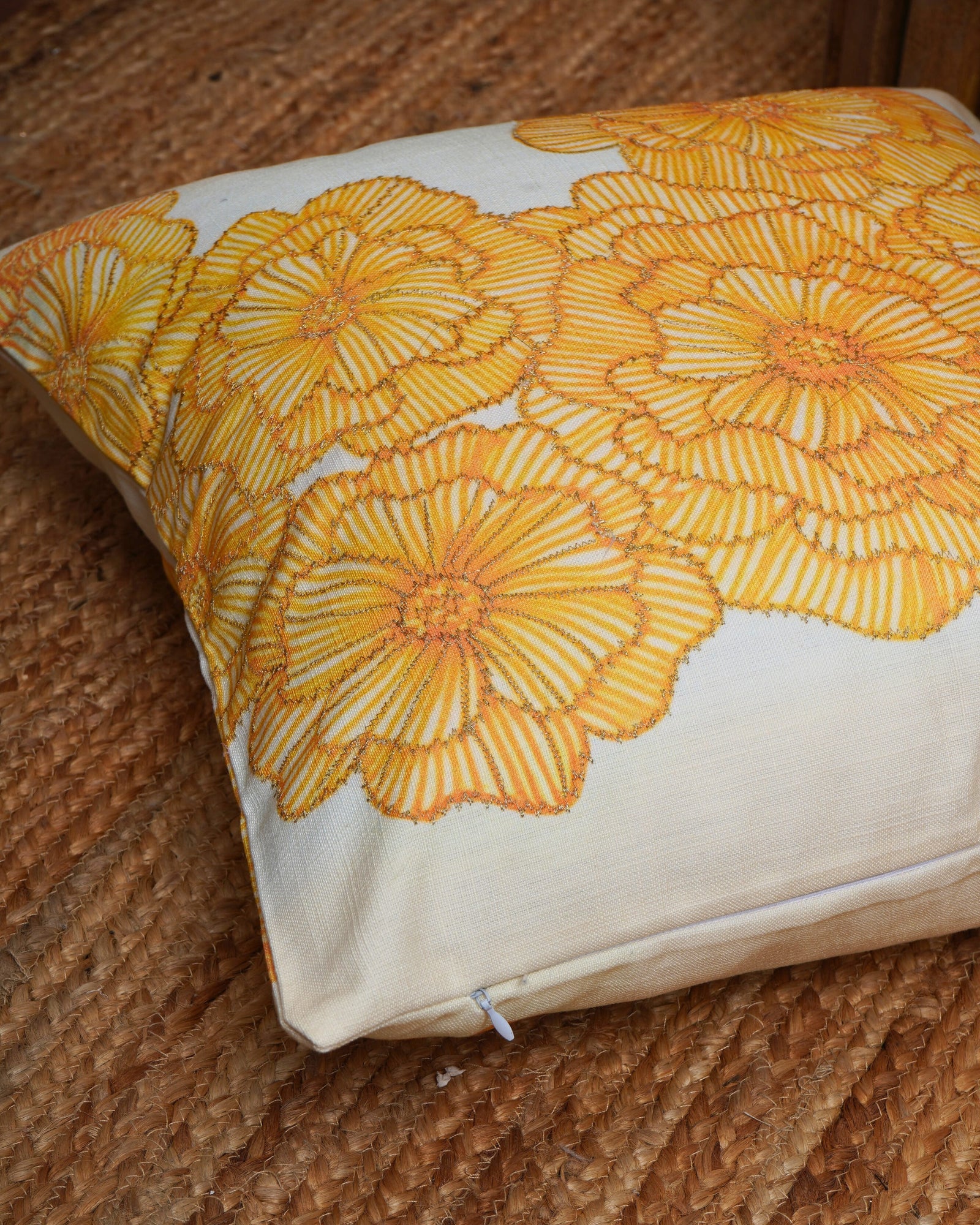 Set Of 3 Digital Printed & Embroidered Premium Cushion Cover
