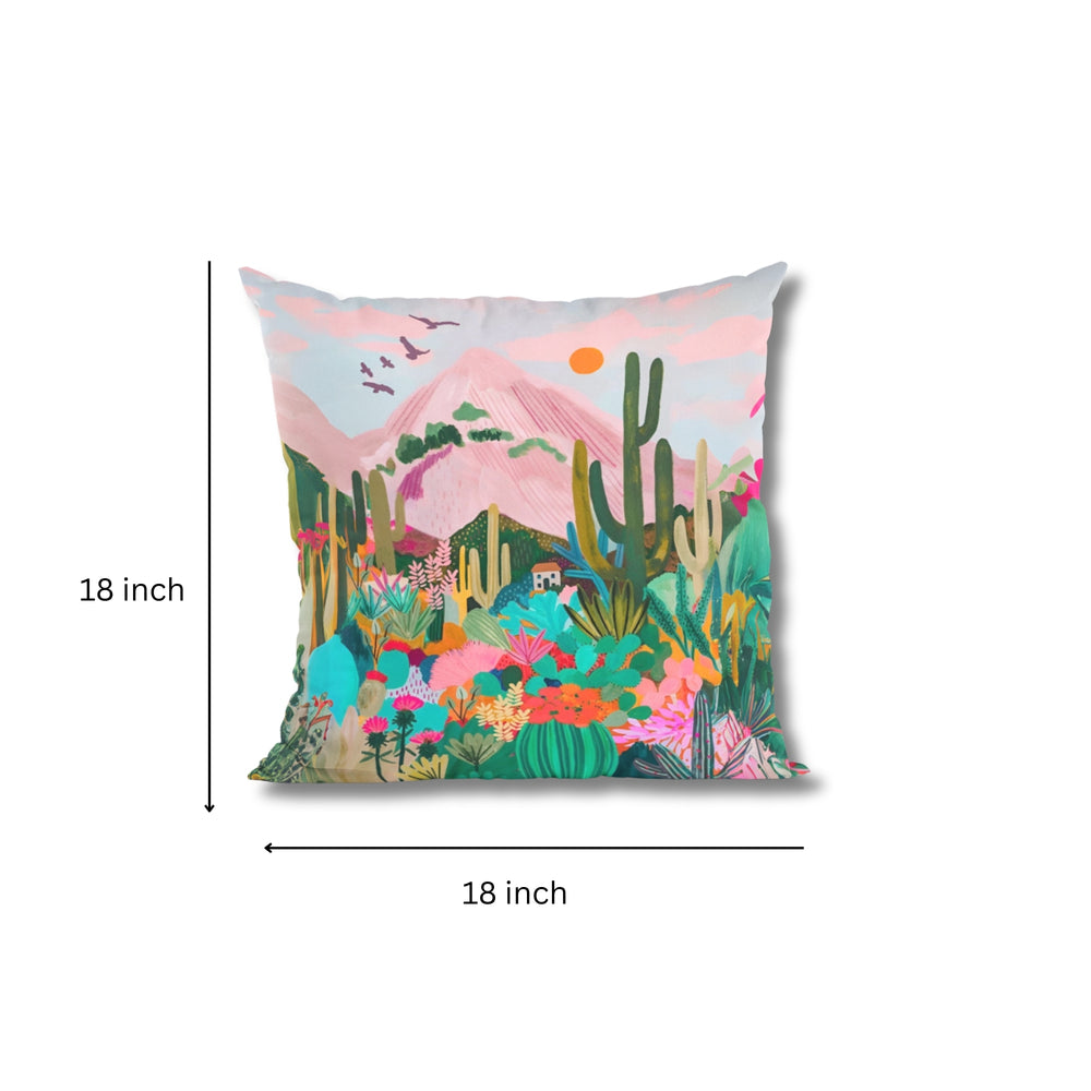 Set Of 3  Digital Printed Natures Inspired Cushion Cover