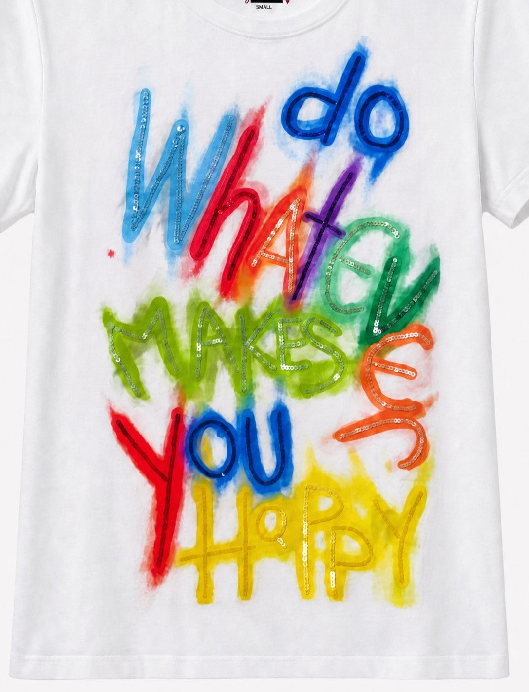 Women Graphic Hand-Embroidered Cotton T-shirt