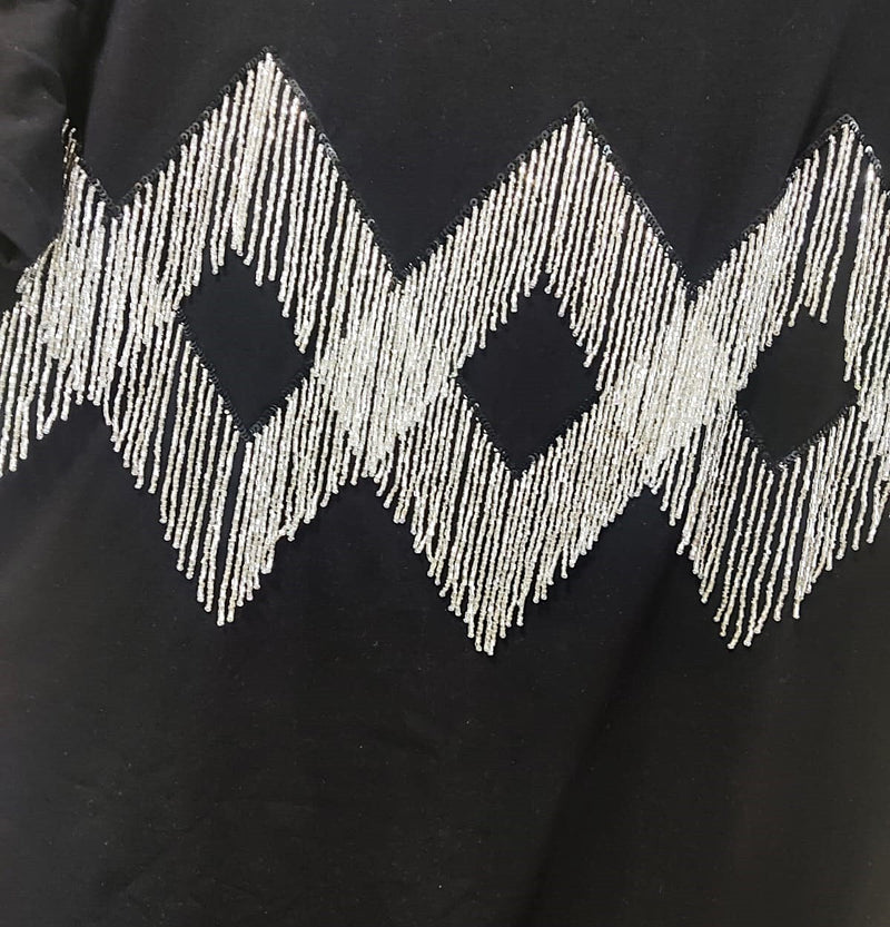 Crystal Embellished Cotton Regular T-shirt