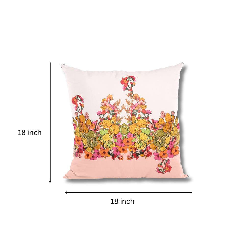 Set Of 3 Digital Printed Flower Cushion Cover