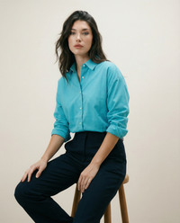 Women Solid Oversized Cotton Shirt