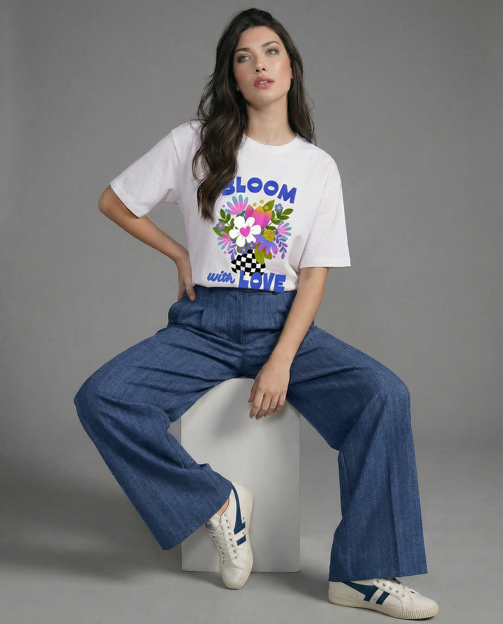 Women Printed Oversized T-shirts Regular