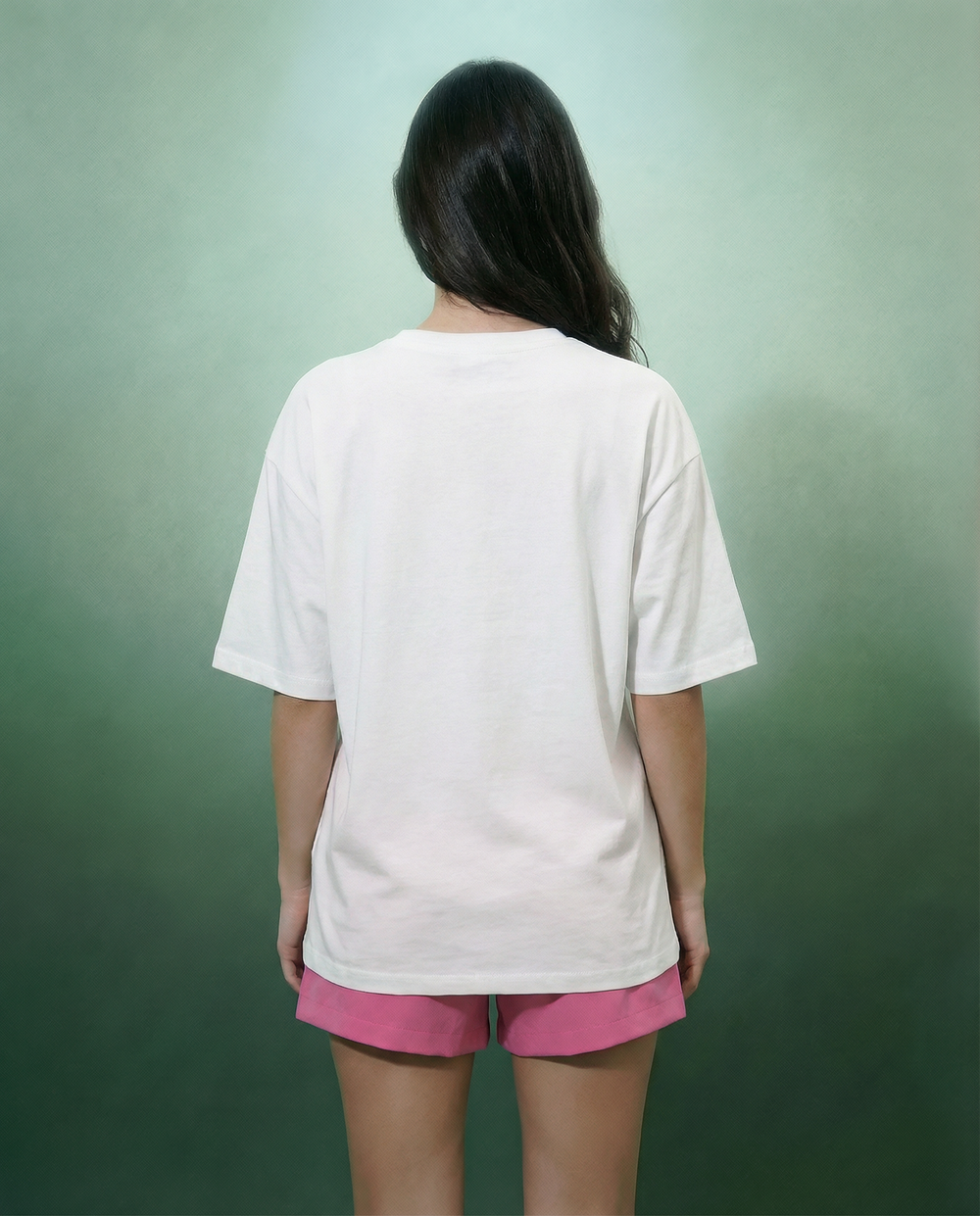 Women White Digital Printed Oversized T-shirts