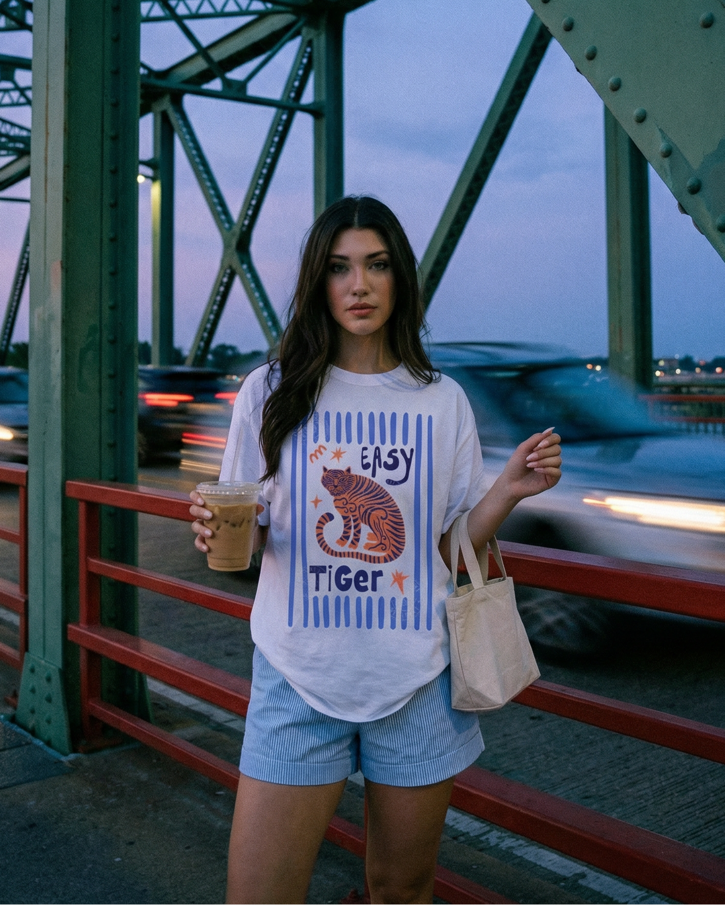Woman Easy Tiger Printed Cotton T-Shirt