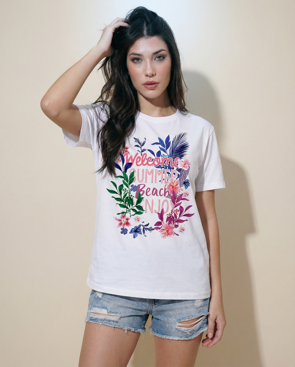 Women Typography Printed Regular Fit T-shirts