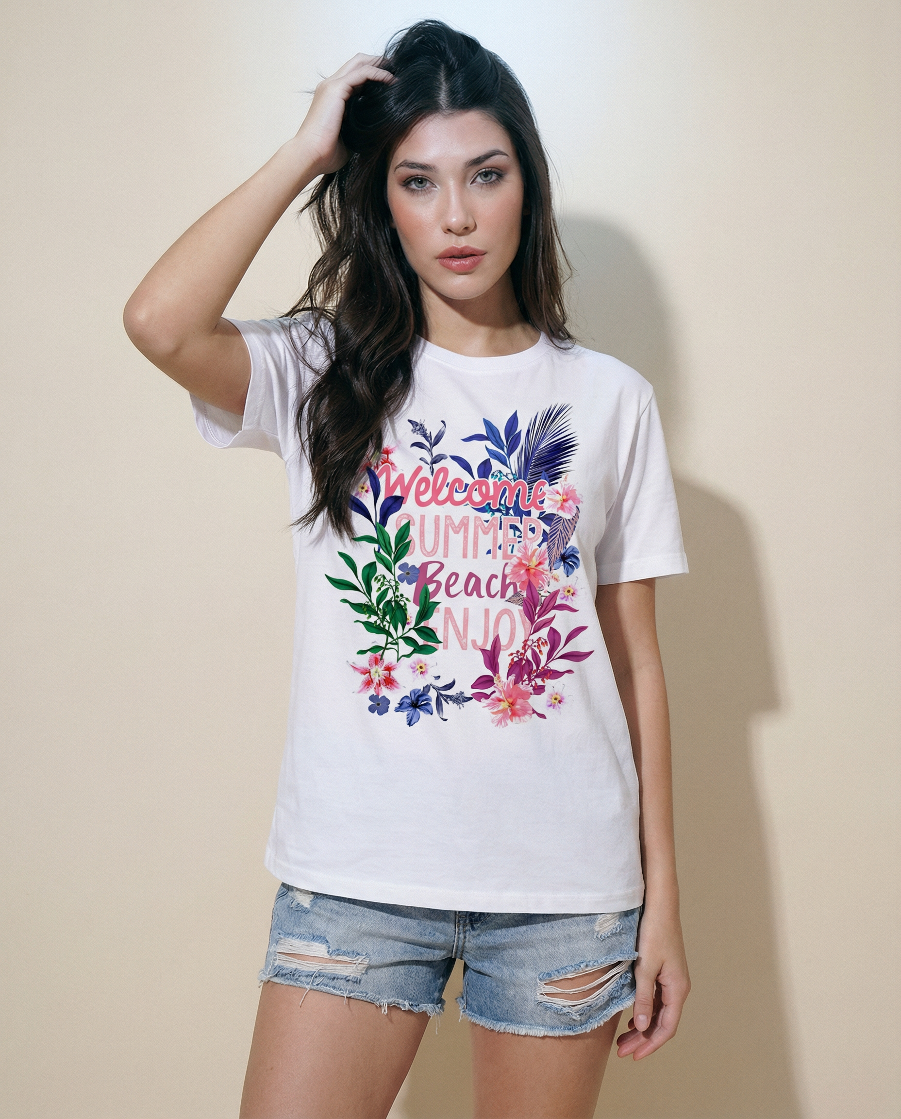 Woman Typography Printed Regular Cotton T-shirt