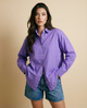 Woman Solid Oversized Cotton Shirt