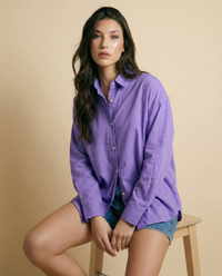 Woman Solid Oversized Cotton Shirt