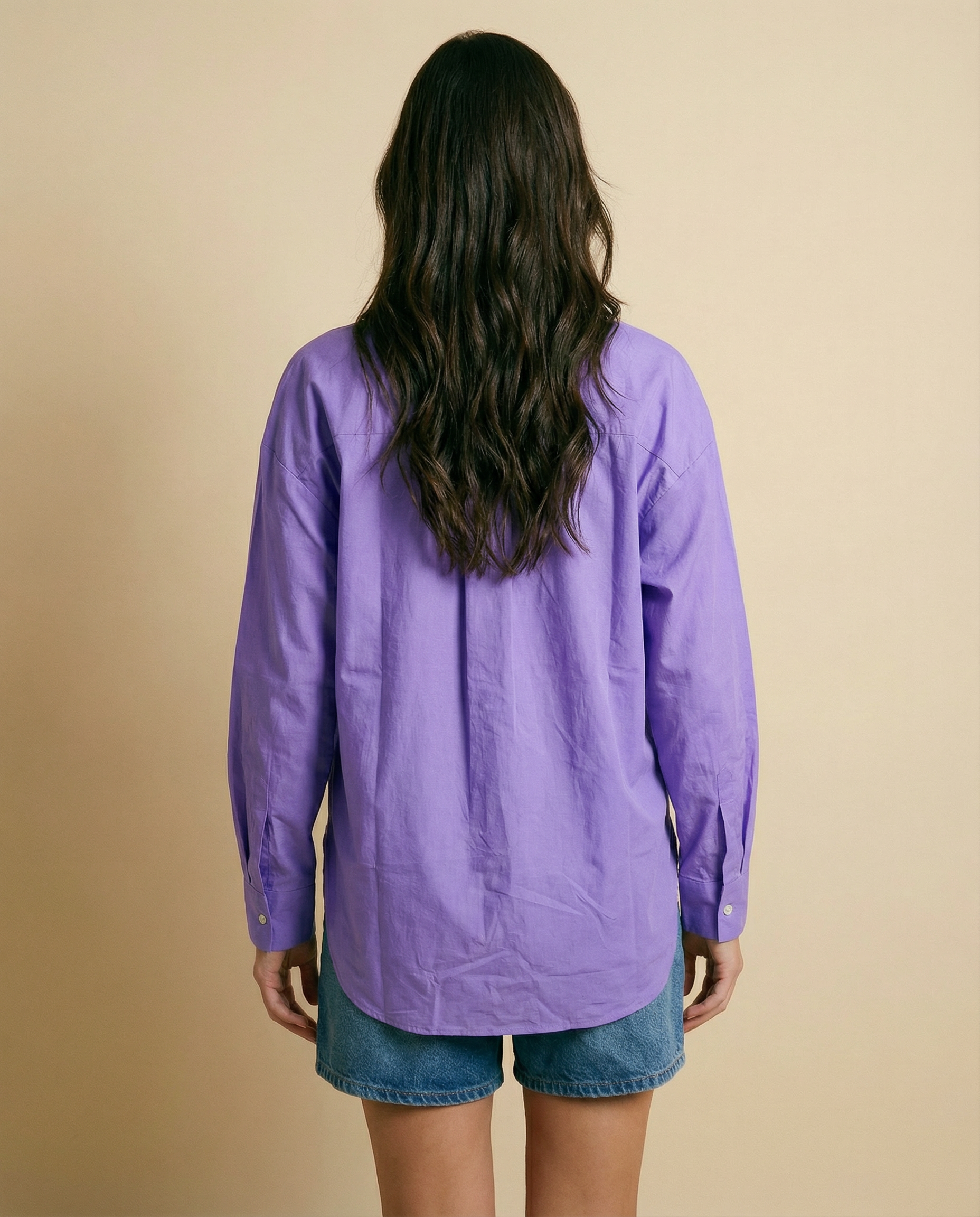 Woman Solid Oversized Cotton Shirt