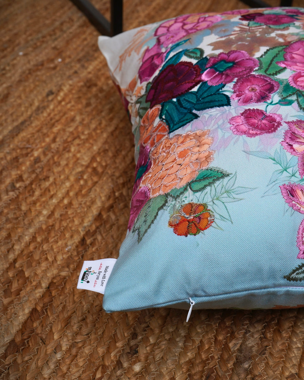 Set Of 3 Digital Printed & Embroidered Cushion Cover