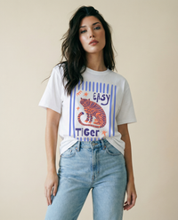 Women Easy Tiger Printed Cotton T-Shirt