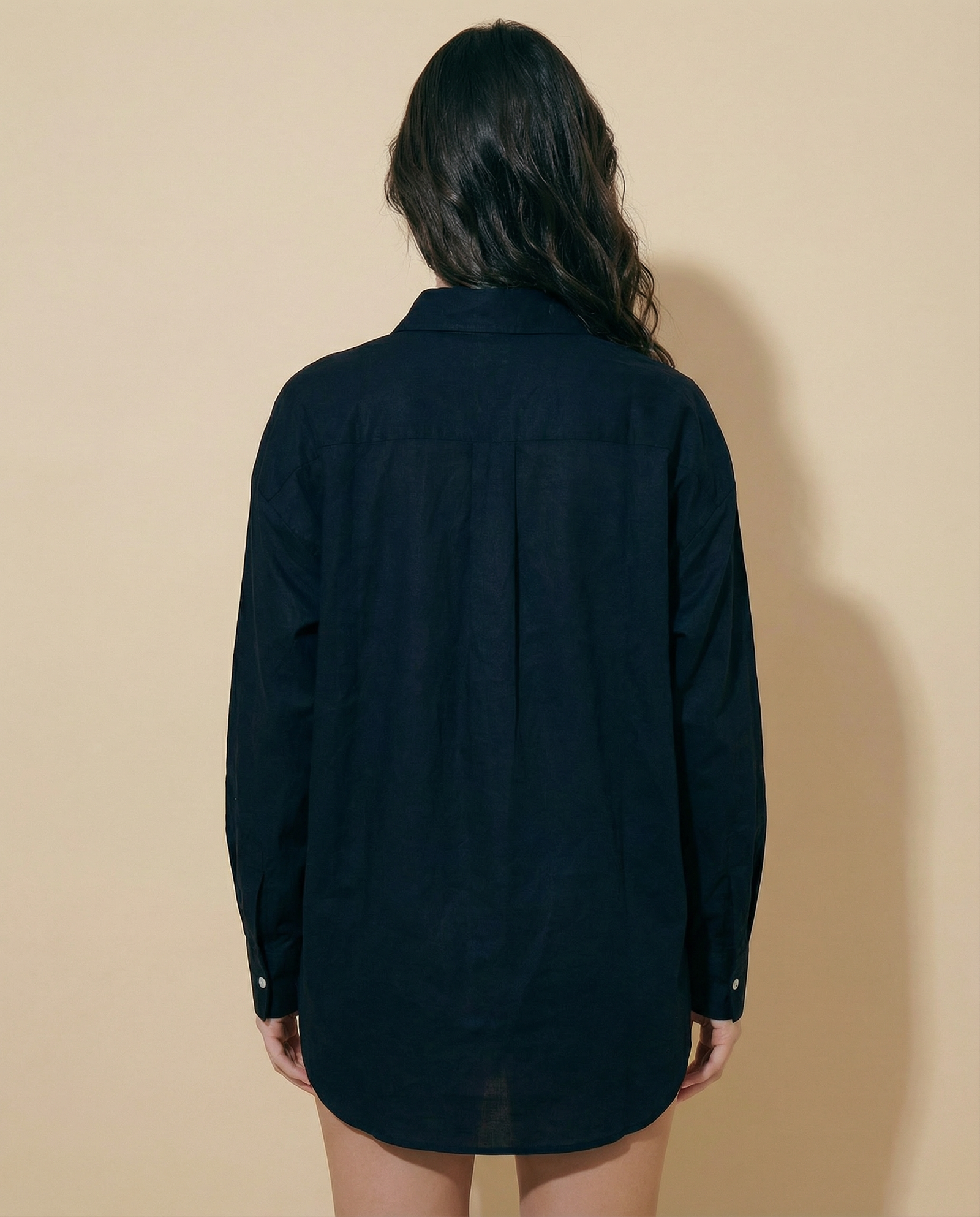 Women Solid Oversized Cotton Shirt