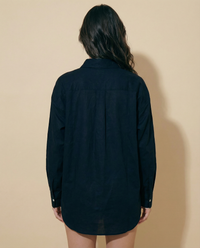 Women Solid Oversized Cotton Shirt