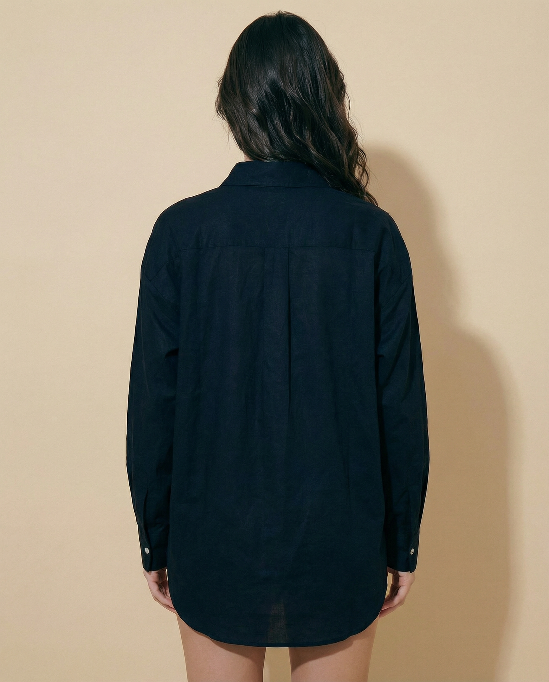 Women Solid Oversized Cotton Shirt