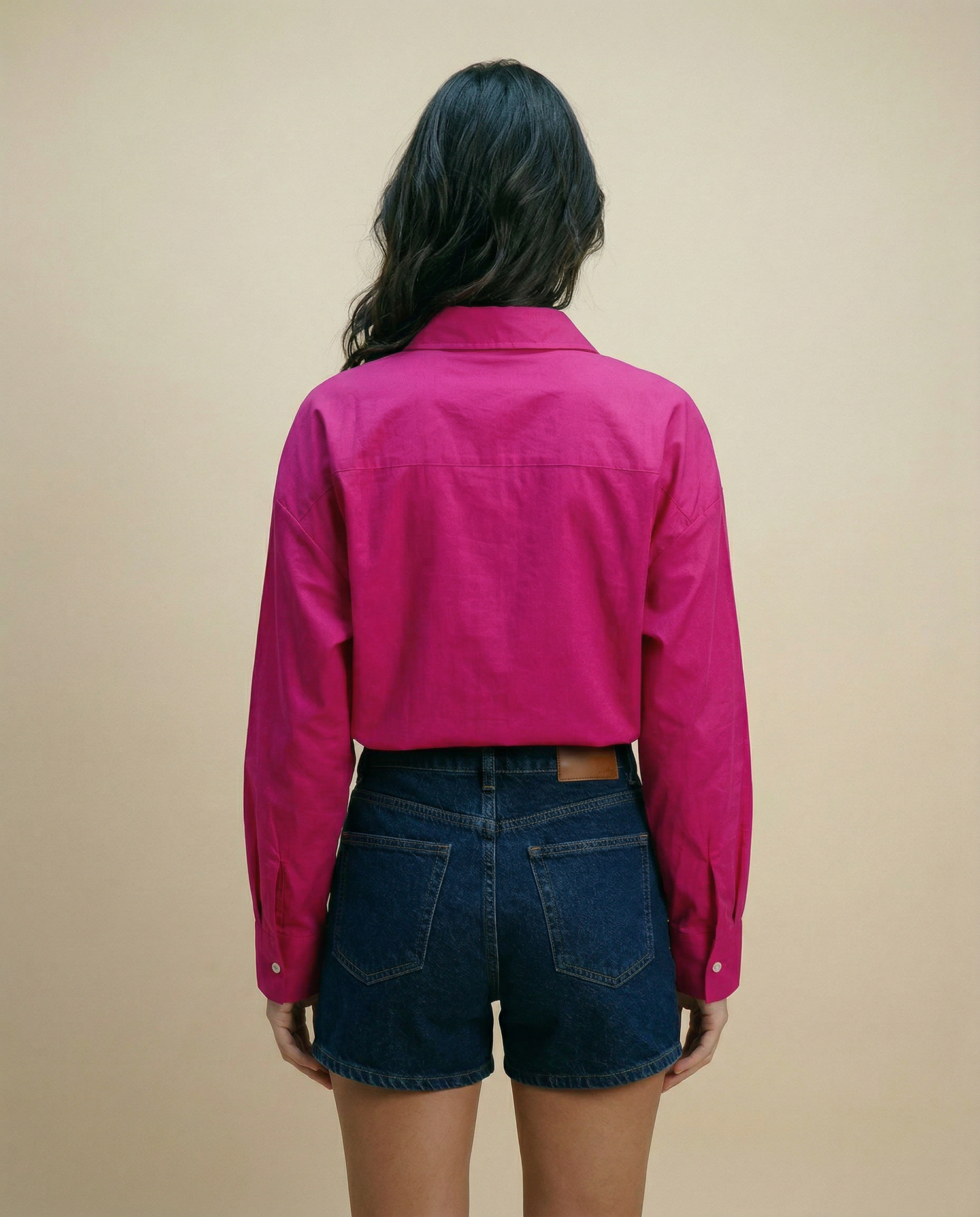 Women Solid Oversized Cotton Shirt