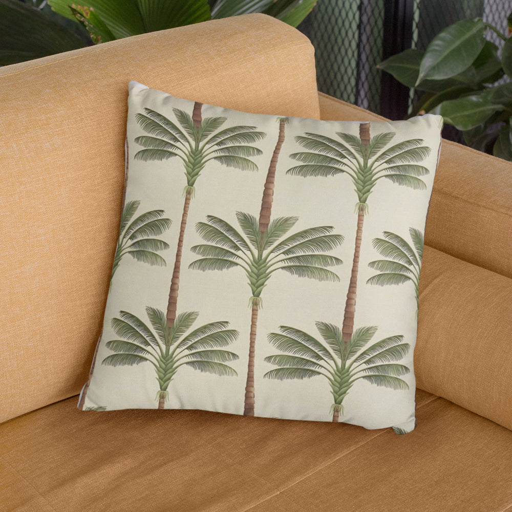 Set Of 3 Digital Printed Palm Tree Canvas Cushion Cover