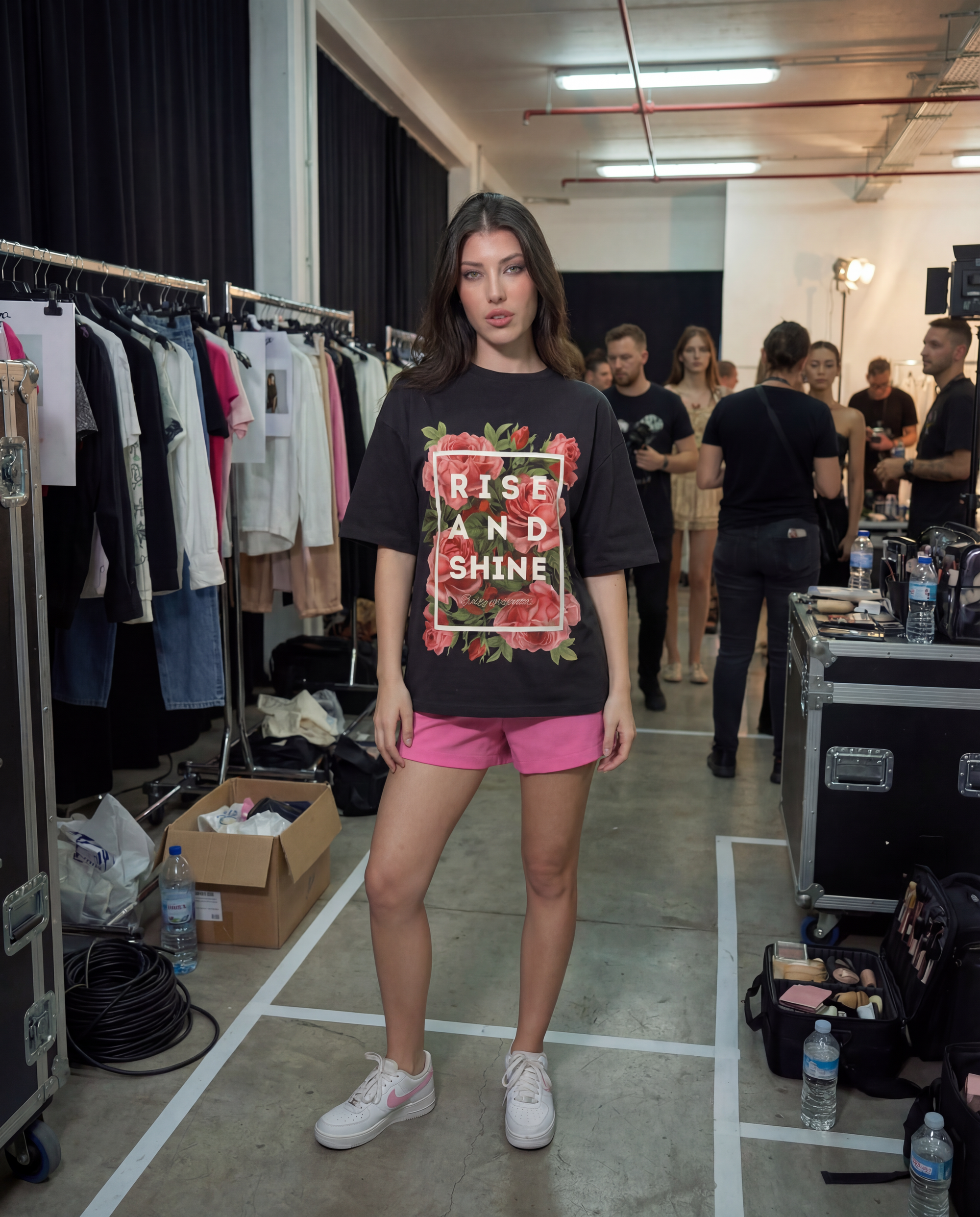 Woman Rise And Shine Printed Cotton T-shirt