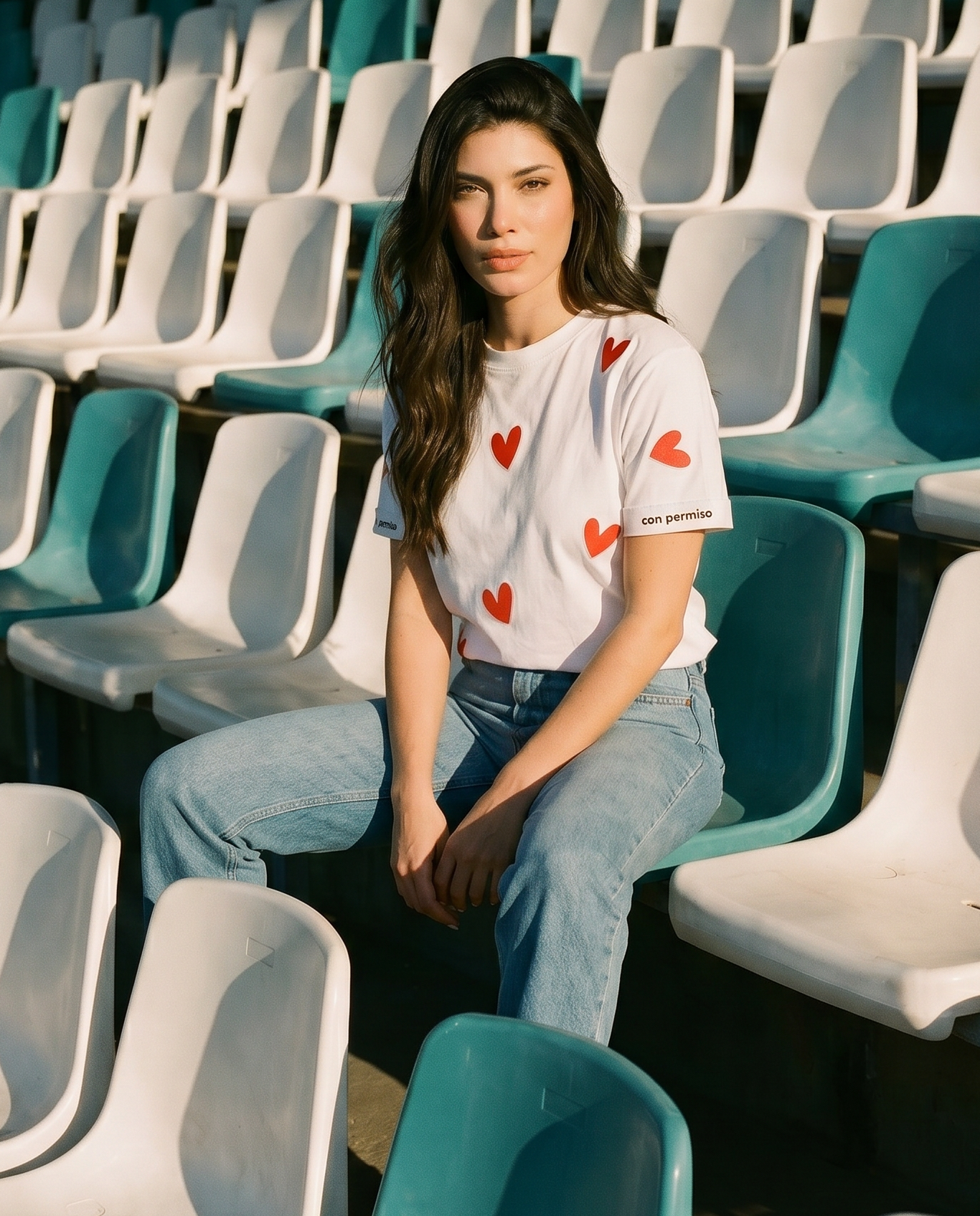 Woman Heart Printed Cotton T-shirt