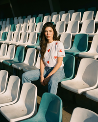 Women Heart Printed Cotton T-shirt