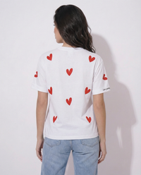 Women Heart Printed Cotton T-shirt