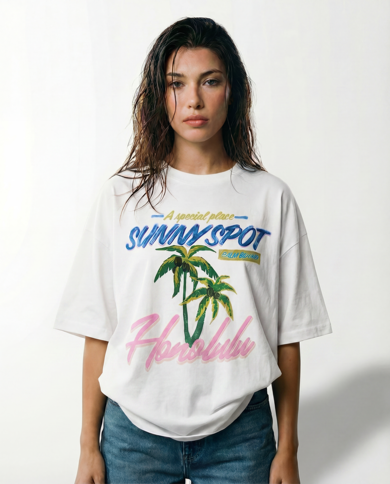 Women Honolulu Printed Cotton T-shirt