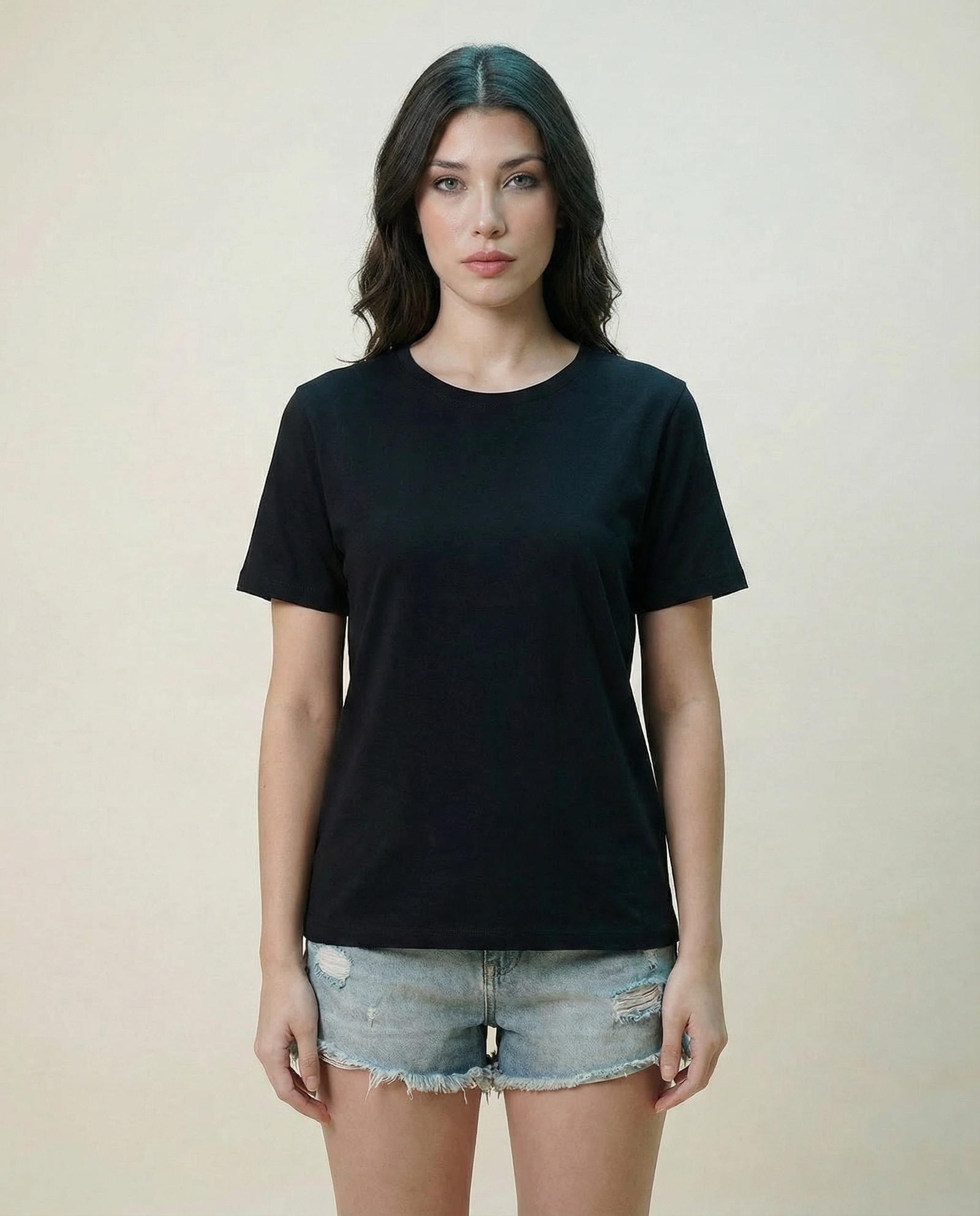 Woman Blooming Lady Printed Cotton T-shirt